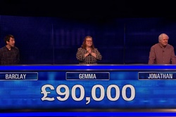 Jonathan, Gemma, Barclay played for 90,000 in final chase