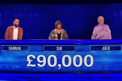 Julie, Sue, Darran played for 90,000 in final chase