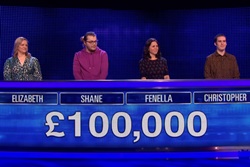Christopher, Fenella, Shane, Elizabeth played for 100,000 in final chase