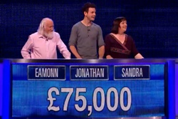 Sandra, Jonathan, Eamonn won 75,000 in final chase