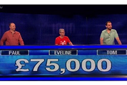 Tom, Eveline, Paul won 75,000 in final chase