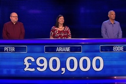 Eddie, Ariane, Peter played for 90,000 in final chase