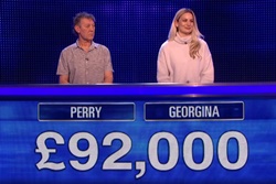 Georgina, Perry played for 92,000 in final chase